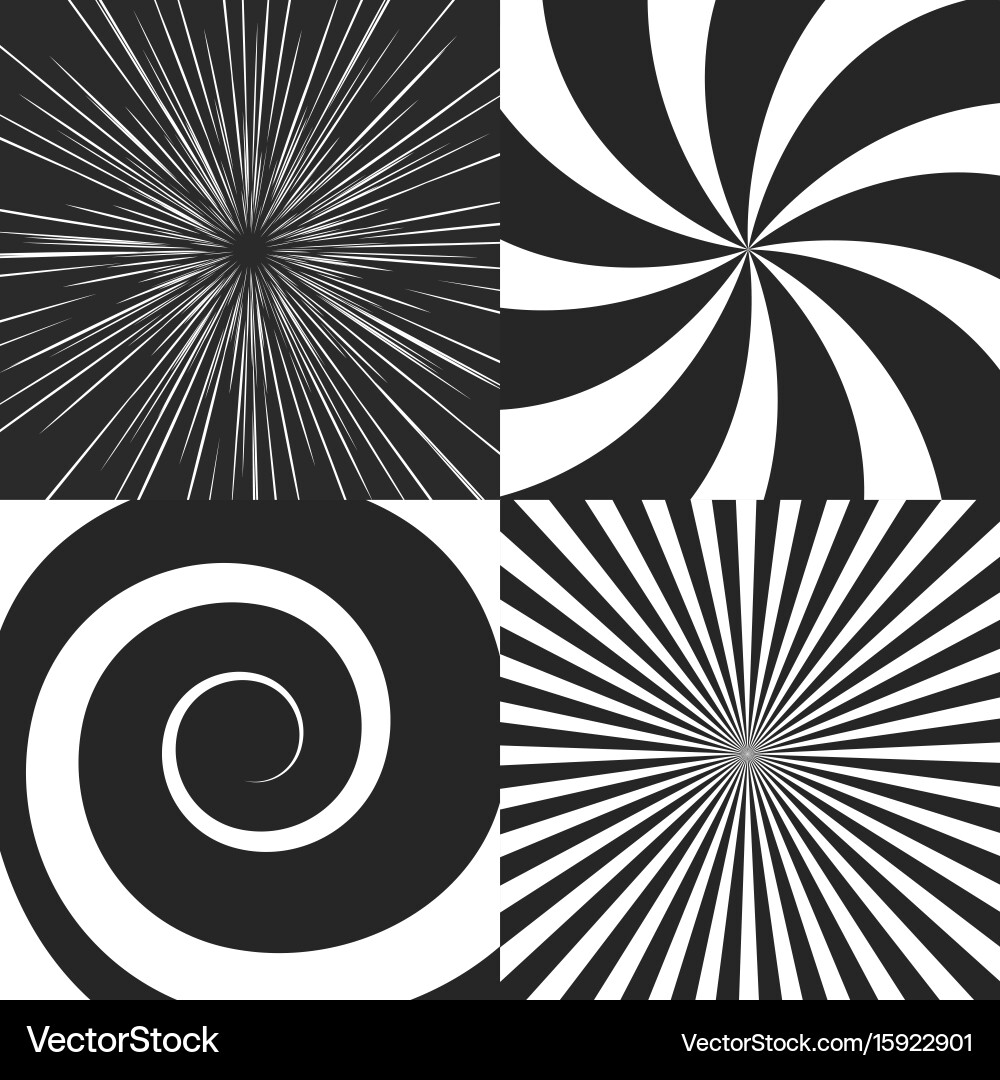 Psychedelic Spiral Patterns vector image