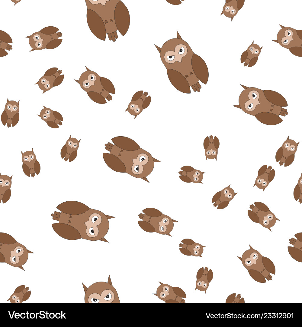 Seamless pattern made of owls Seamless pattern made of owls vector image