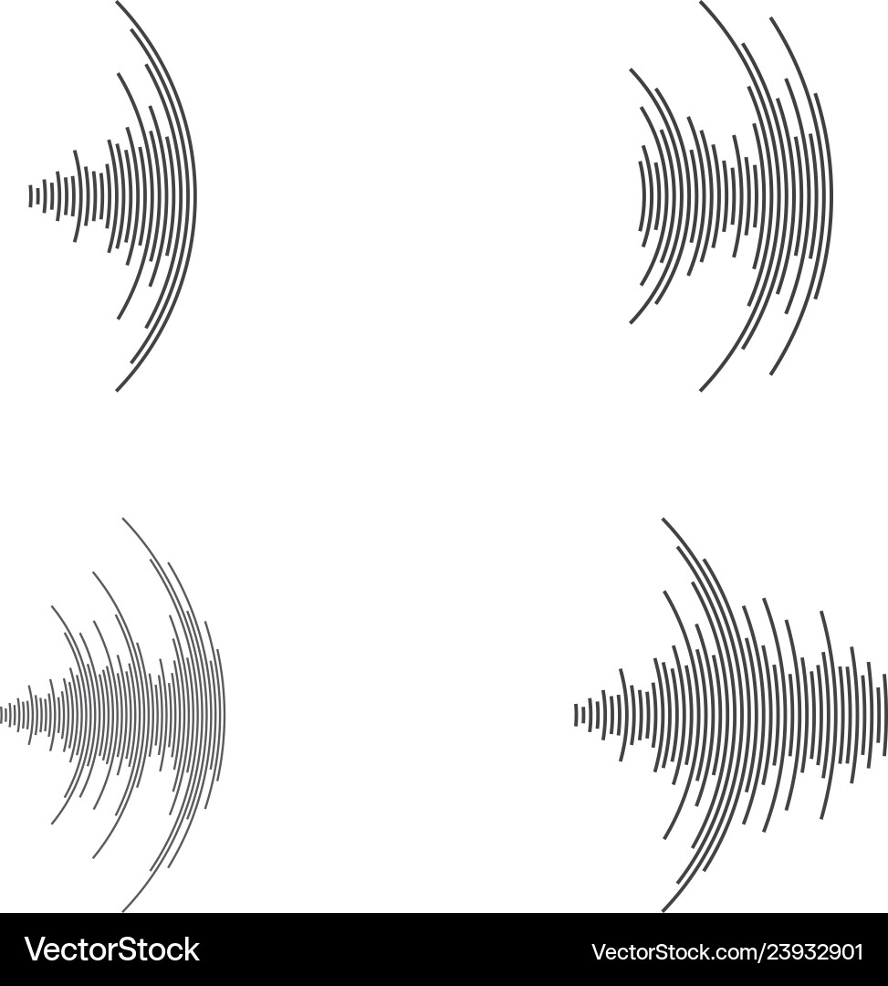 Sound Wave Patterns vector image
