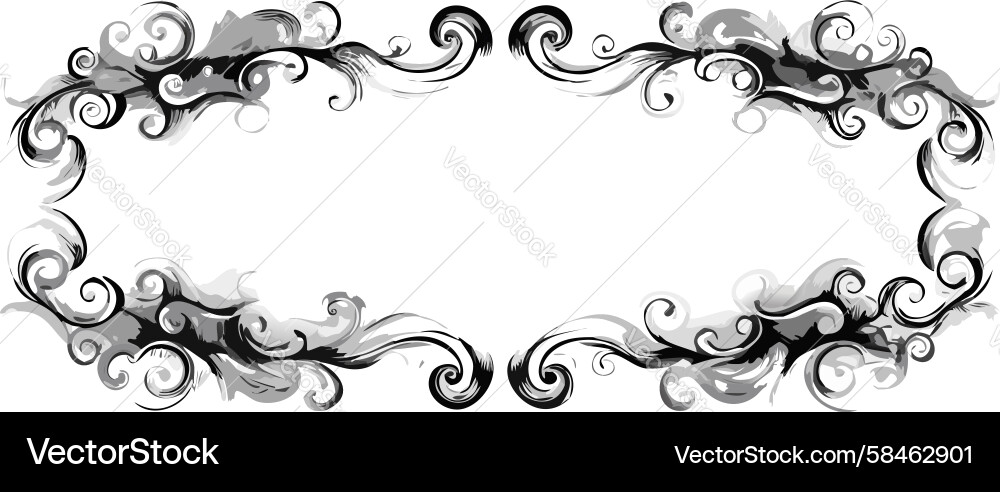Victorian Scroll Frame Vector Image
