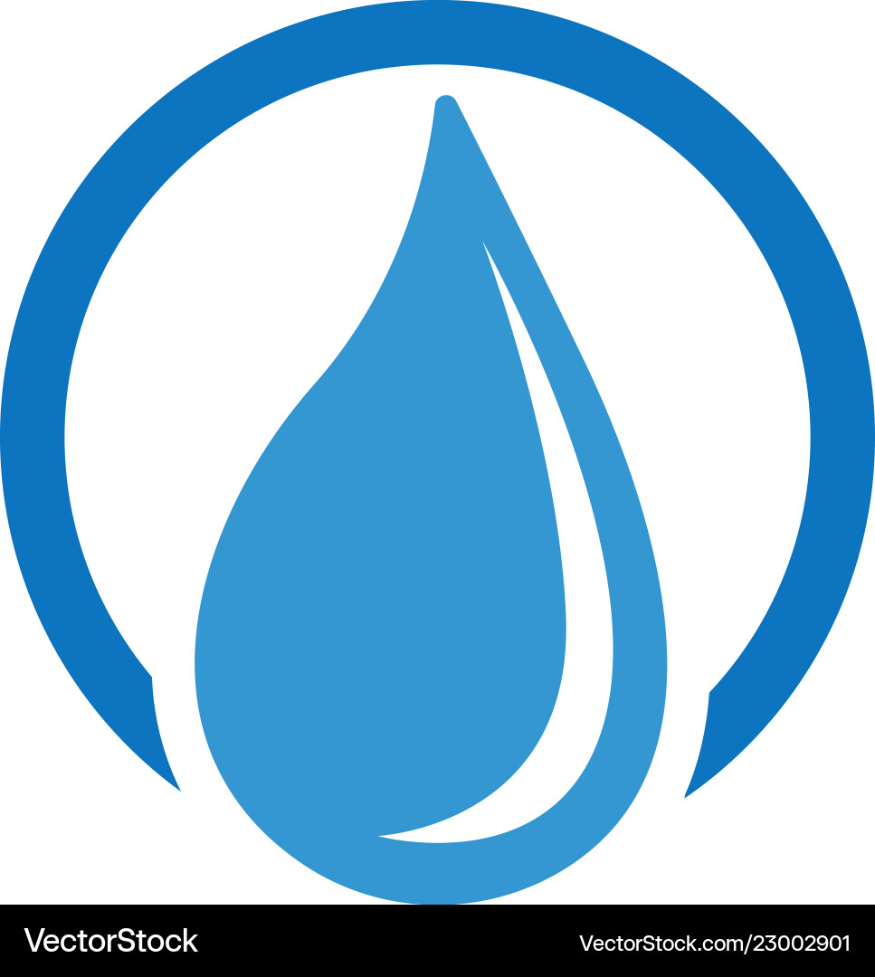 Water drops logo Vector Image