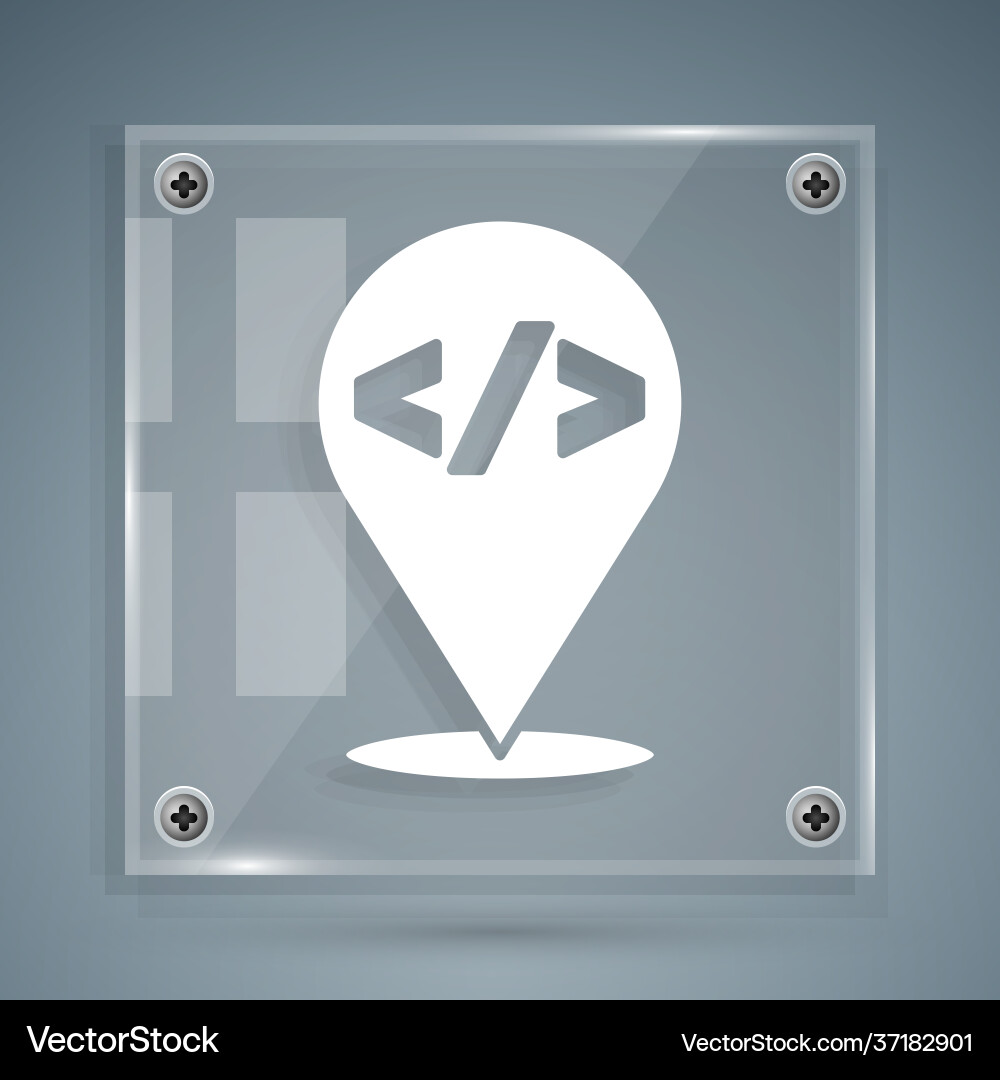 White web design and front end development icon White web design and front end development icon vector image