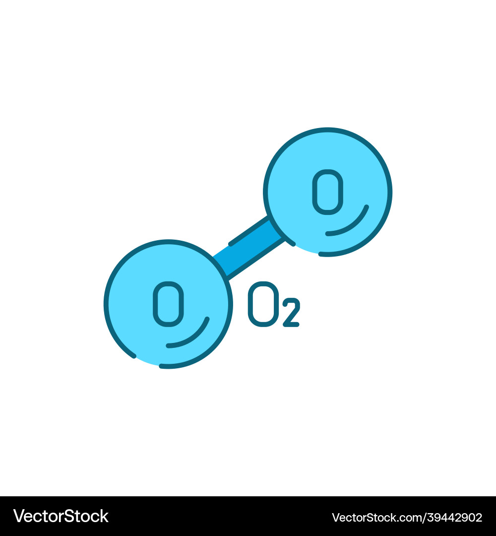 Air formula chemistry color line icon editable Air formula chemistry color line icon editable vector image