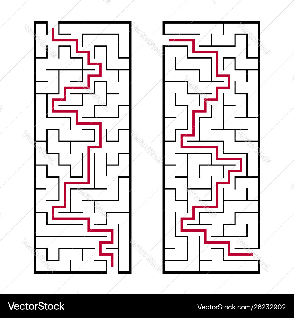 Black rectangular labyrinth with an input Black rectangular labyrinth with an input vector image