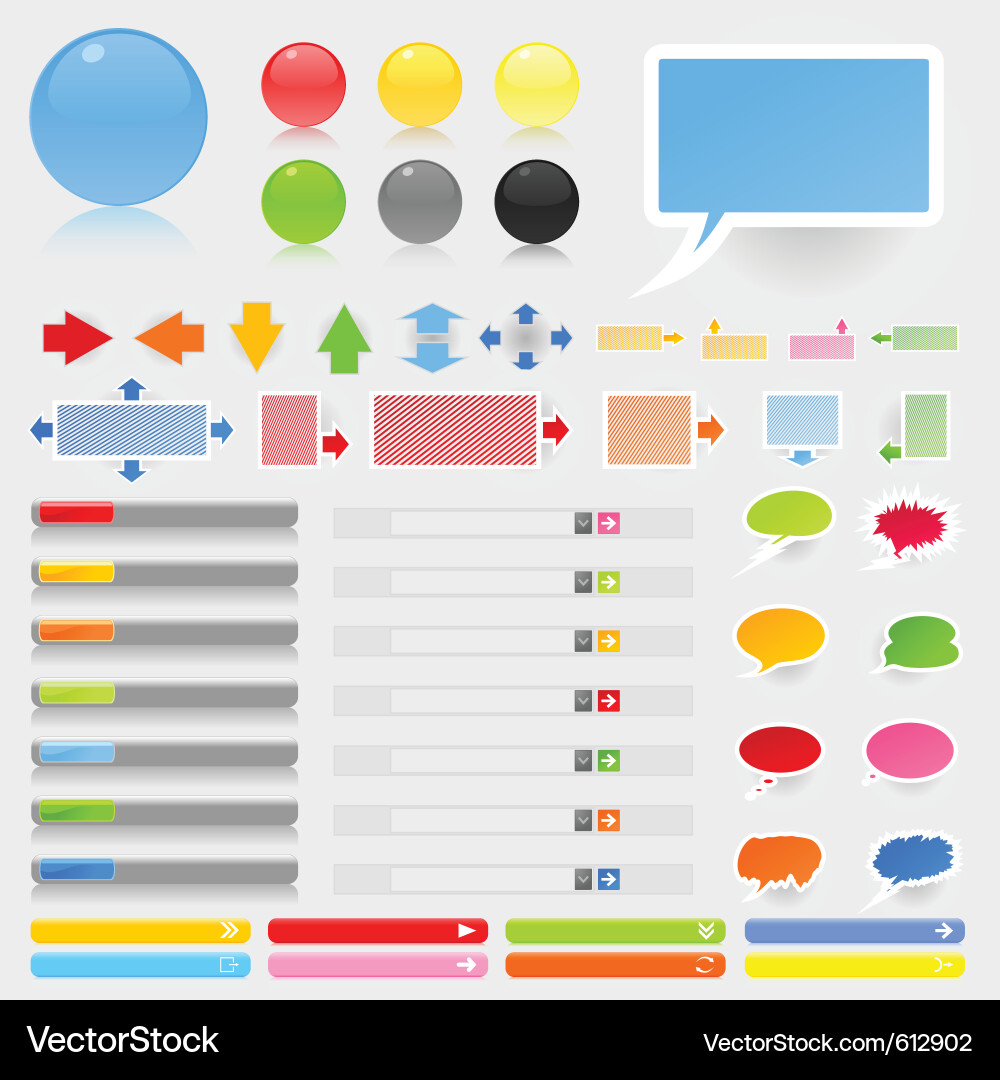 Buttons für Web Vektorbild