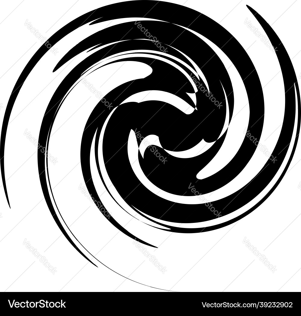 Curl spiral swirl volute helix circular twirl Vector Image