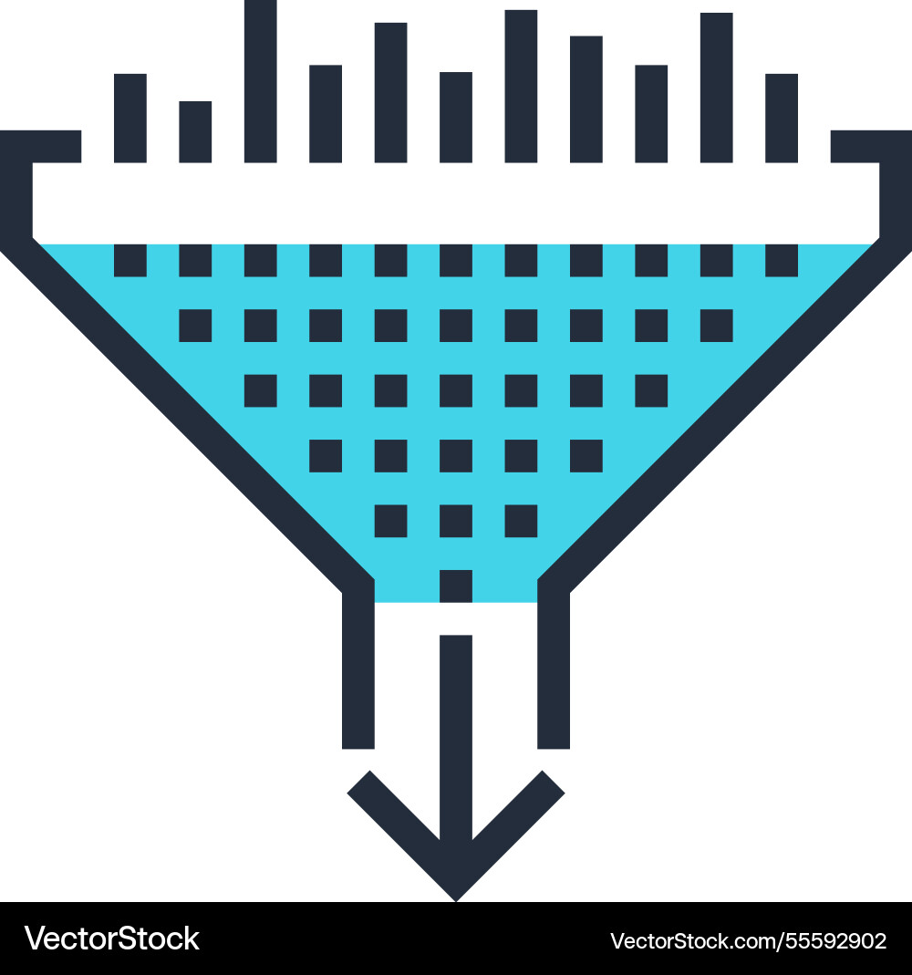 Data filtering Vector Image