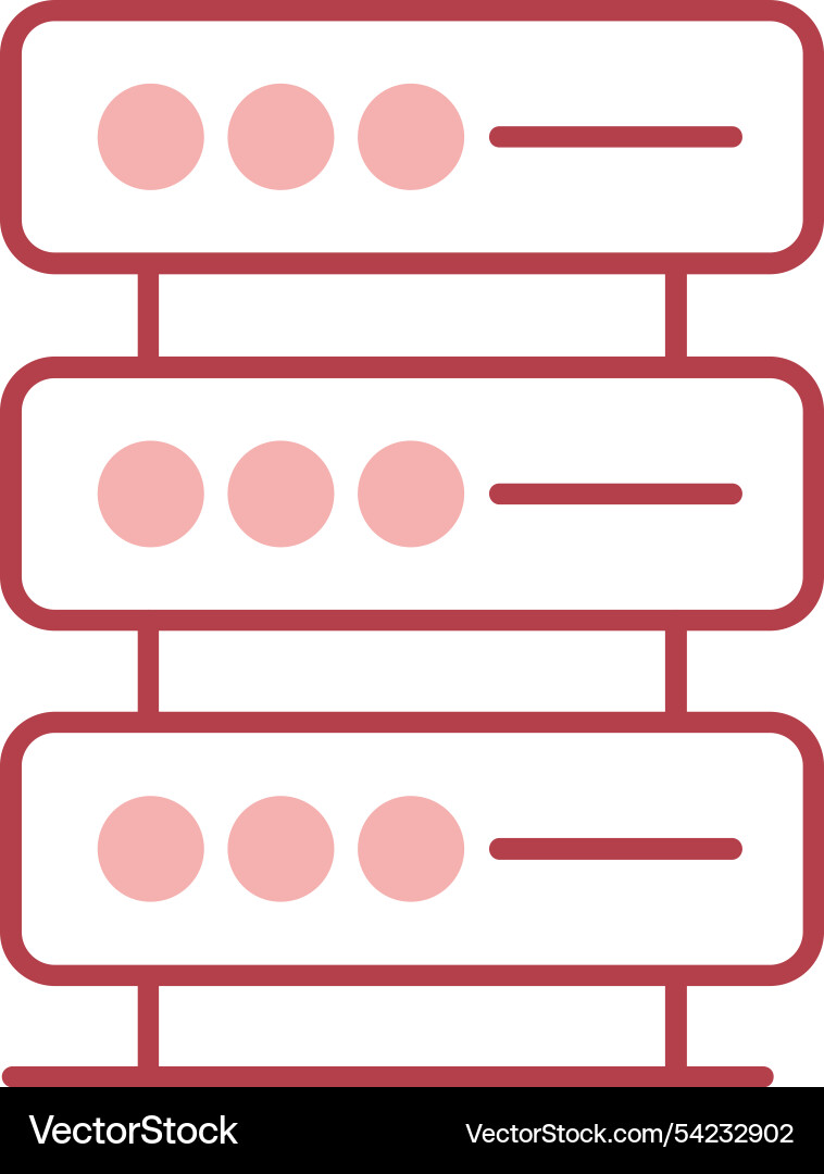Database line fill icon Vector Image