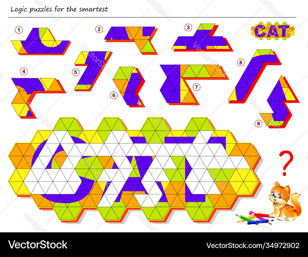 Kids Logic Puzzle: Shape Matching Game vector image