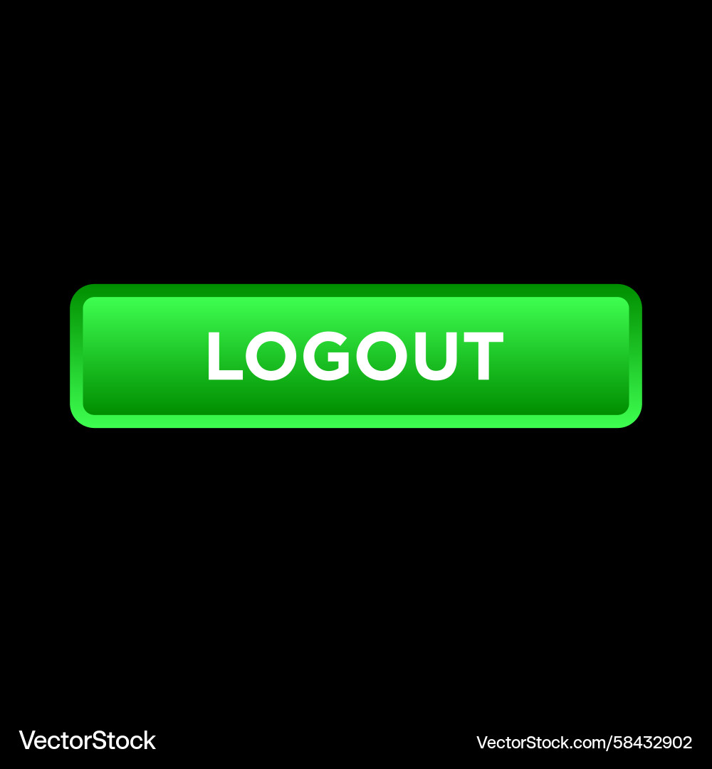 Logout Button Website Template Vector Image