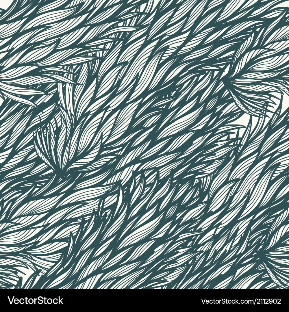 Monochrome Feather Pattern vector image