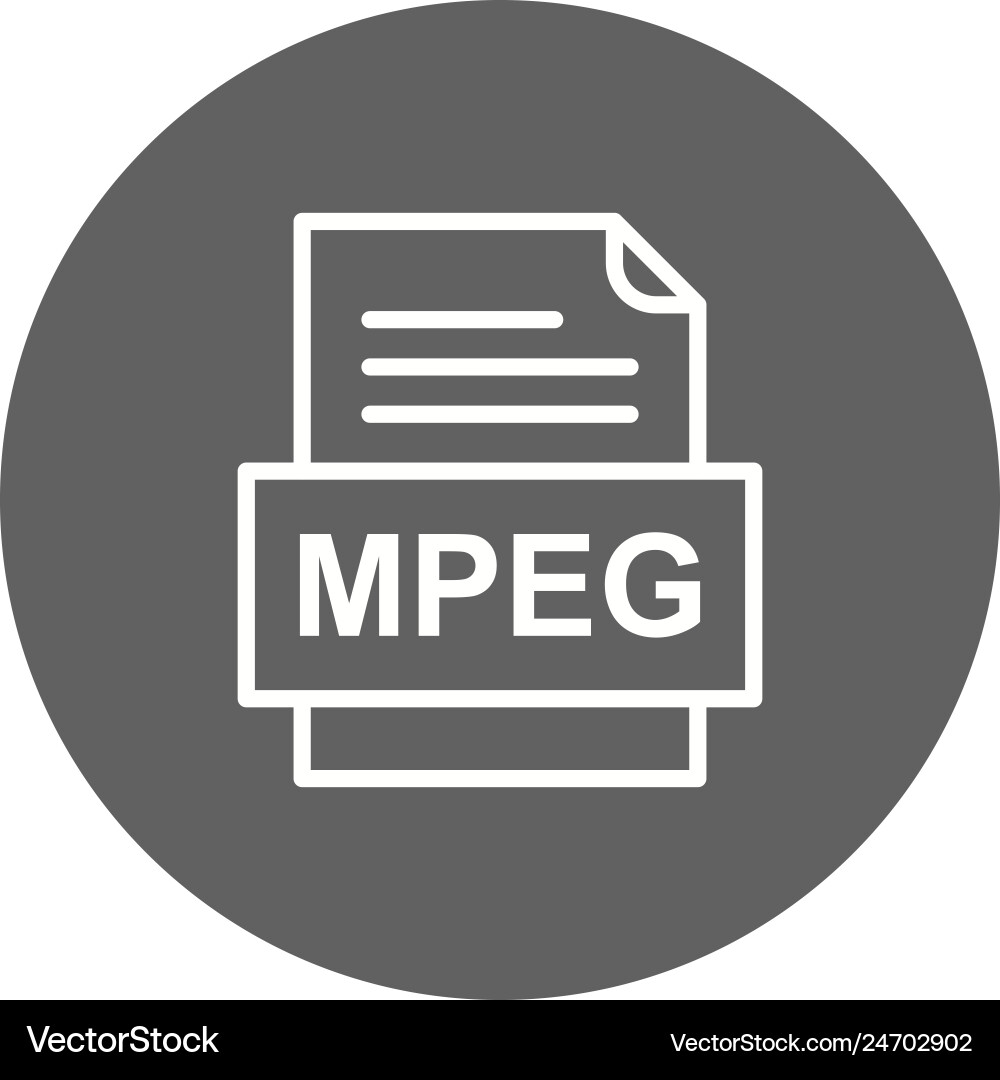 Mpeg file document icon Vector Image