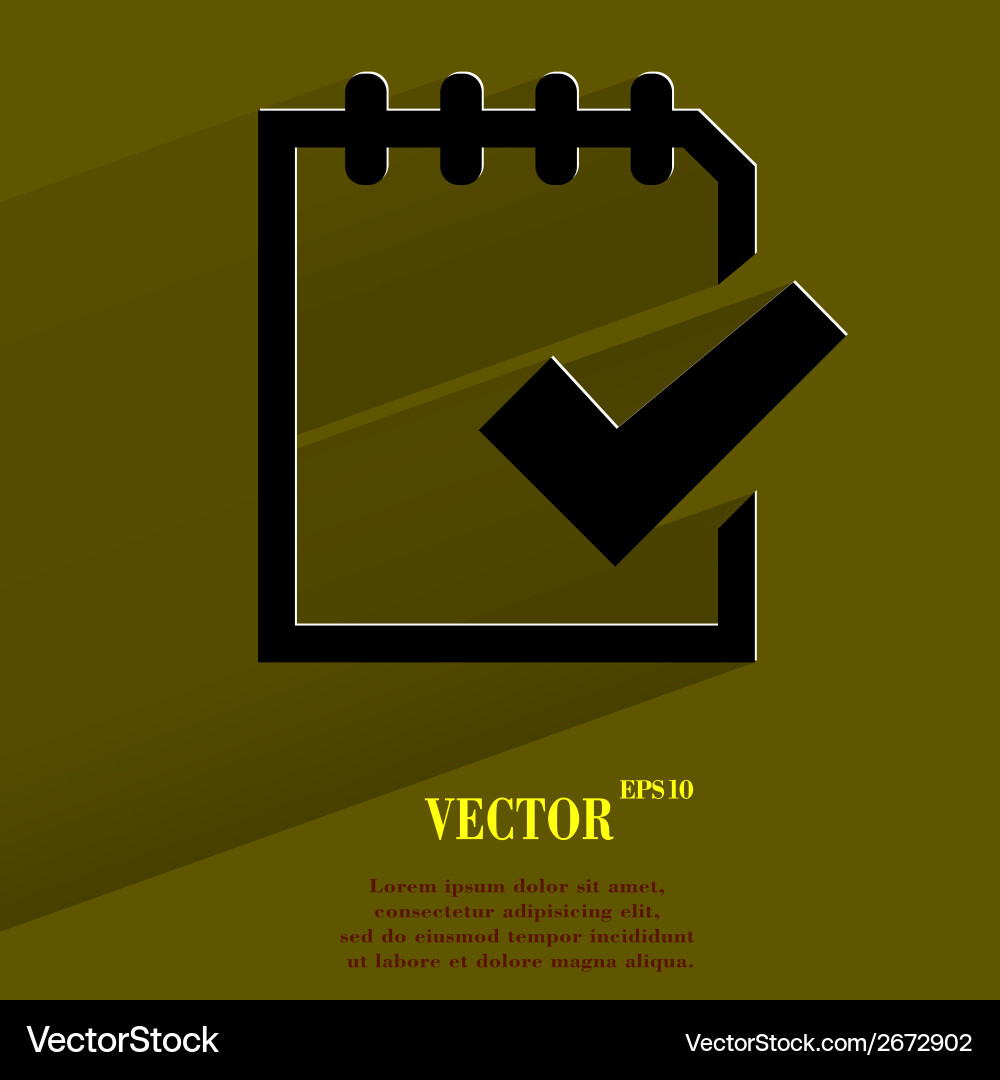 Notepad paper documents flat modern web button vector image