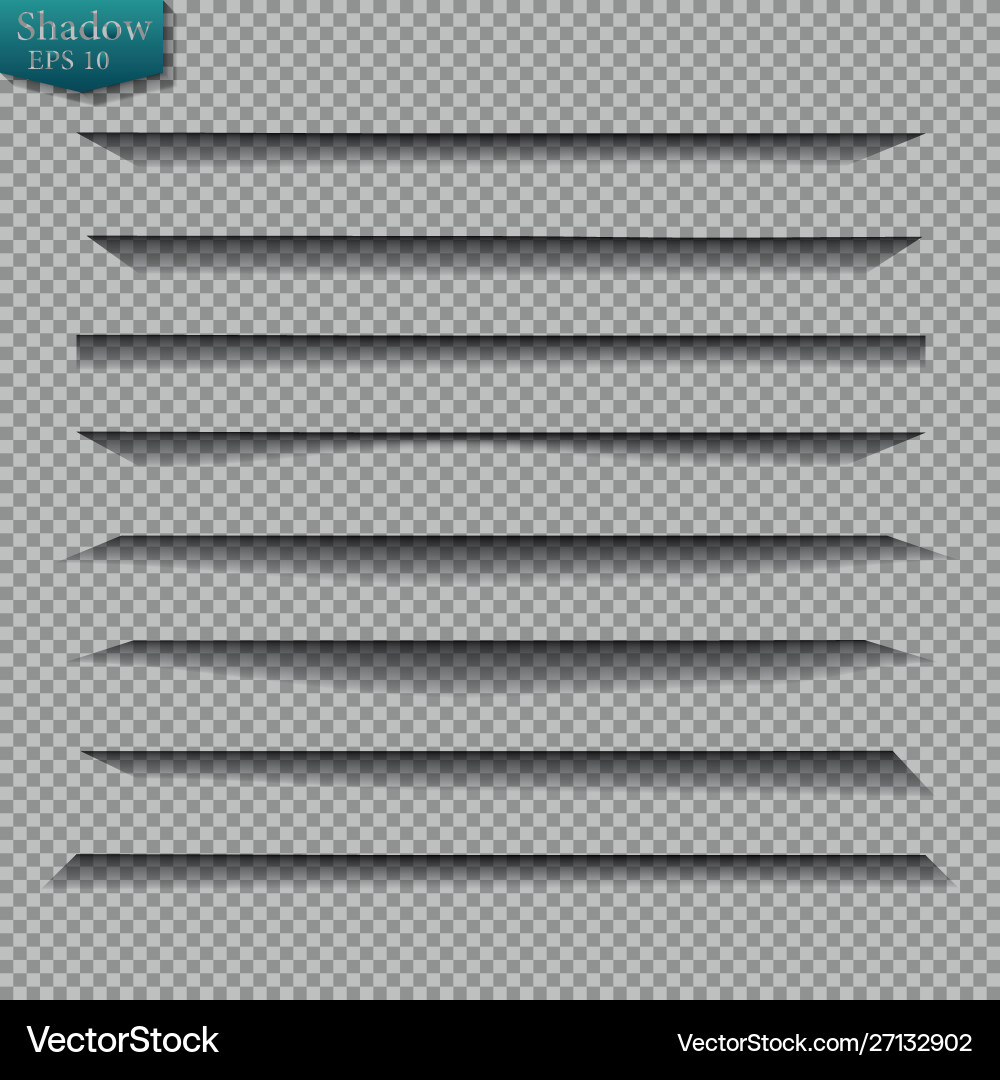 Page divider with transparent shadows isolated Page divider with transparent shadows isolated vector image