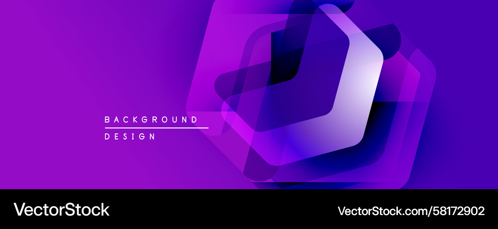 Purple abstract design features overlapping Vector Image