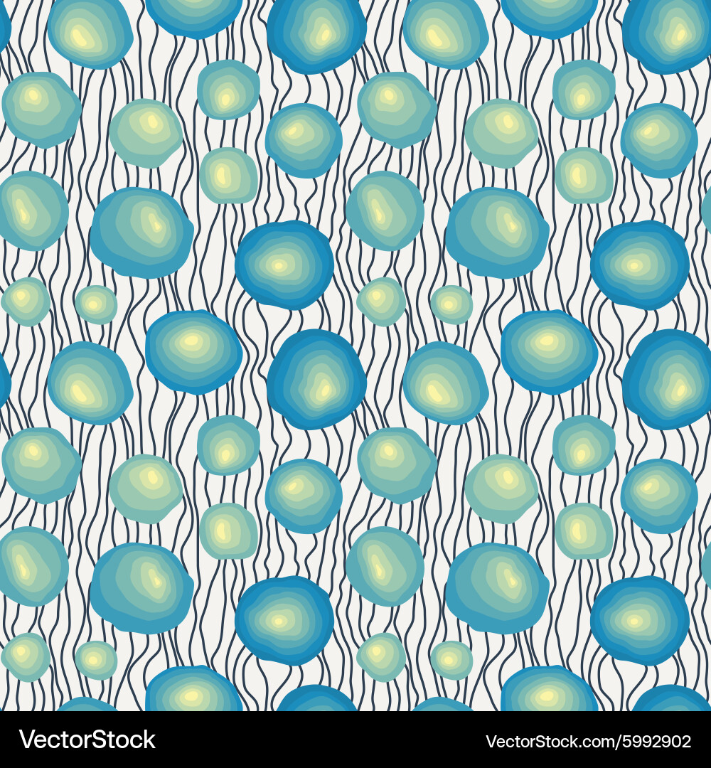 Seamless pattern with curves gradient spots Vector Image