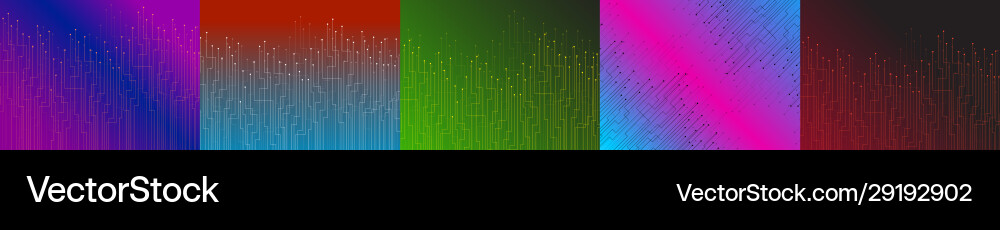 Set abstract backgrounds with colorful lines Set abstract backgrounds with colorful lines Vector Image
