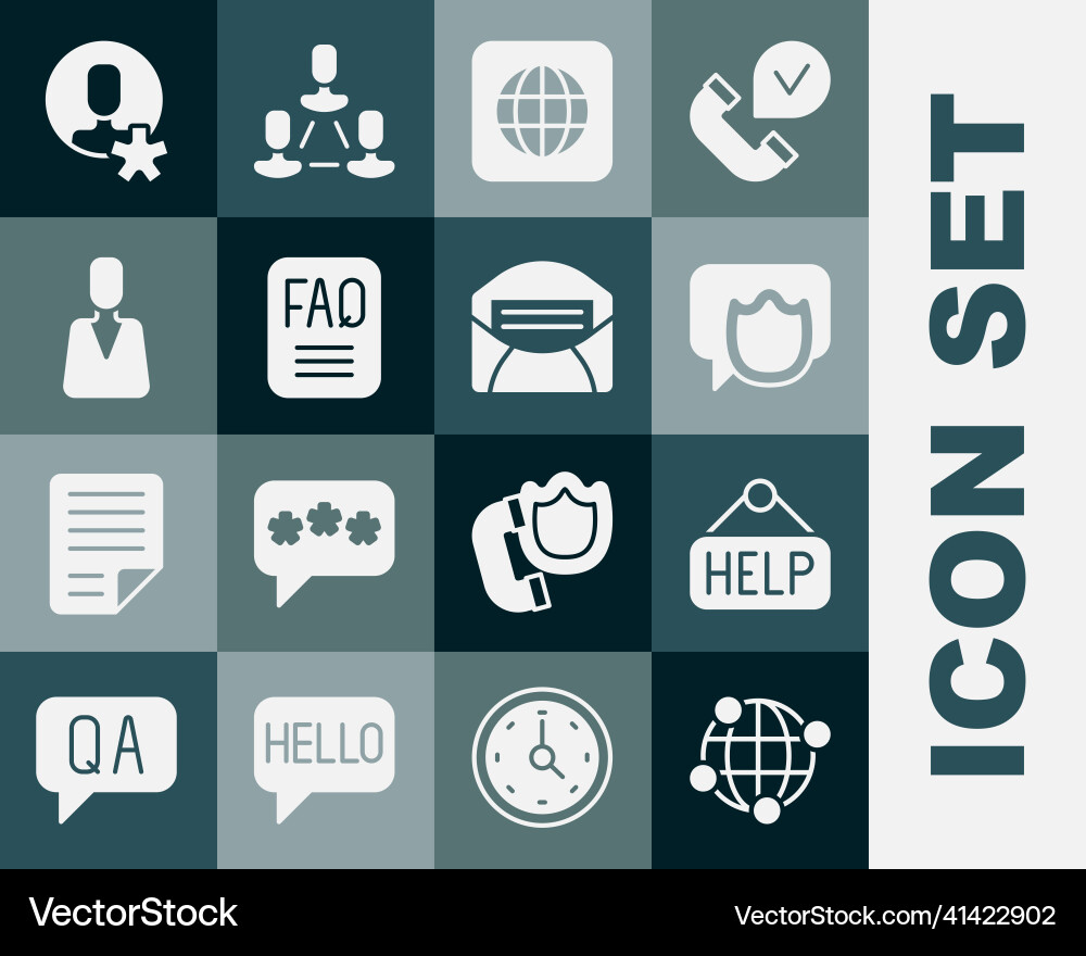 Set global technology signboard with text help Set global technology signboard with text help Vector Image