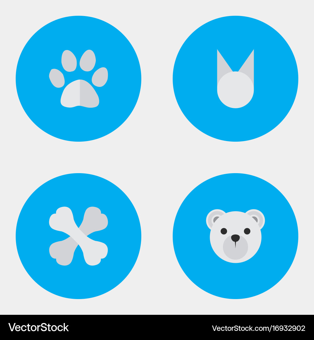 Set of simple zoo icons Vector Image