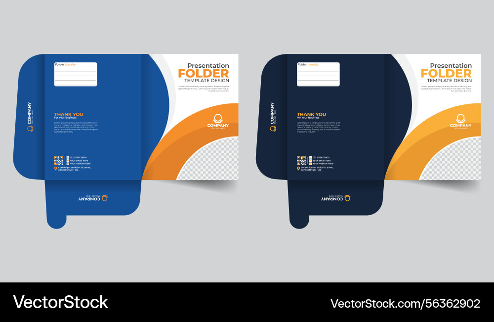 Unique layout presentation folder template design Unique layout presentation folder template design Vector Image