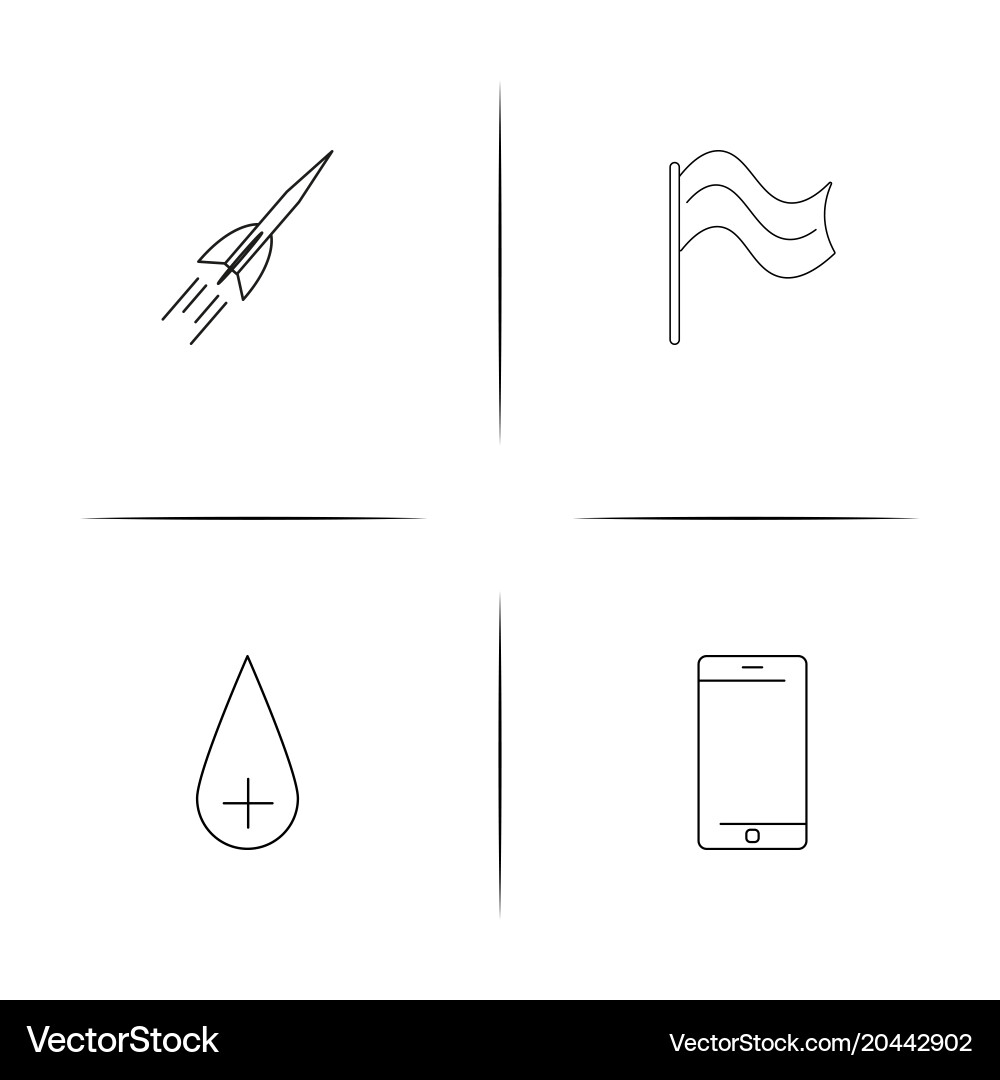 Web and text simple linear icon setsimple outline vector image
