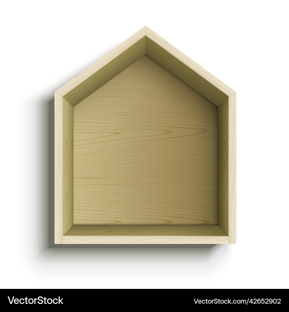 Wooden house frame isolated on a white background Wooden house frame isolated on a white background vector image