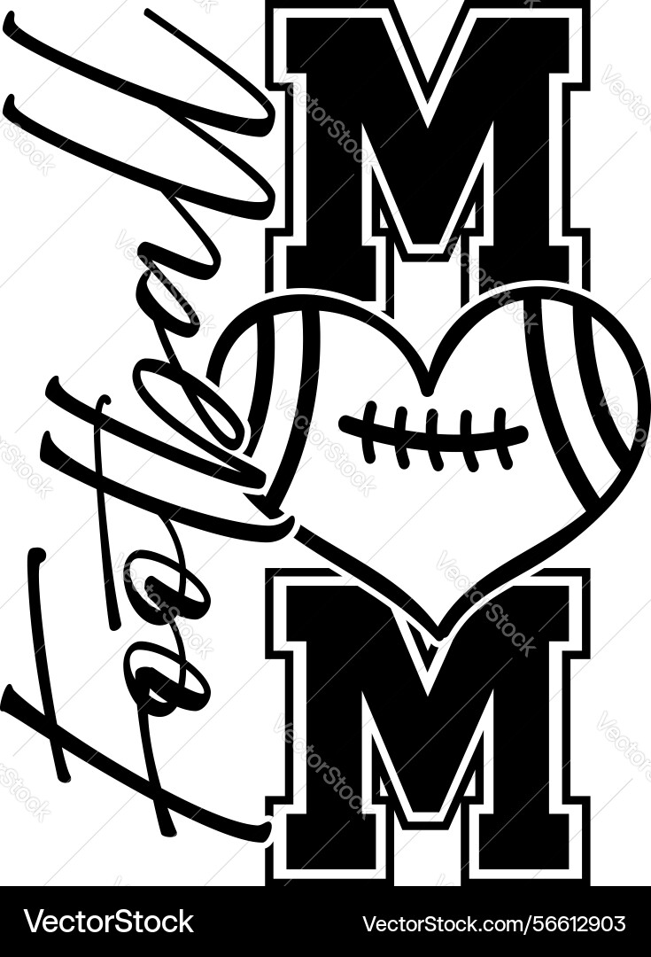 02 football mom Vector Image