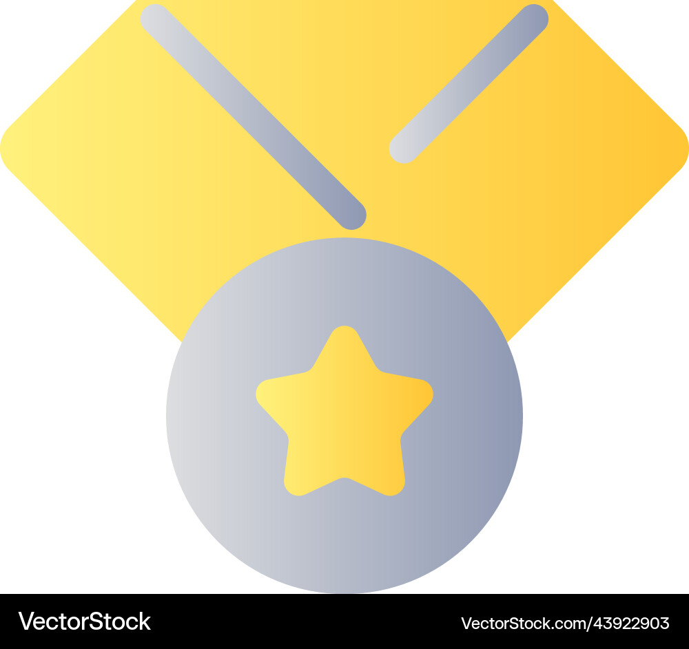 Award badge flat gradient two-color ui icon Award badge flat gradient two-color ui icon vector image