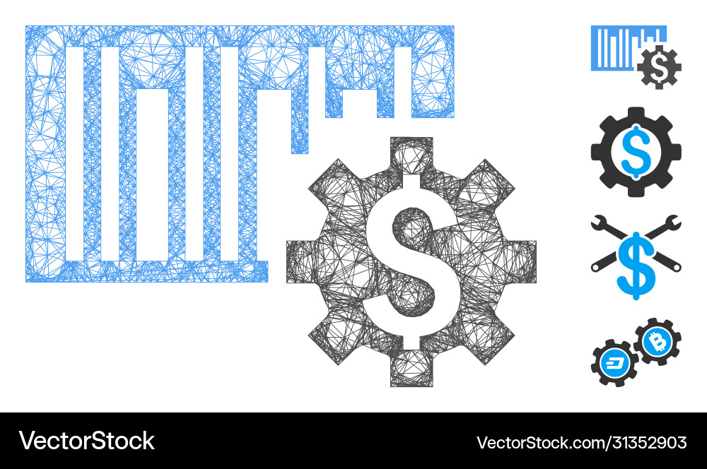 Barcode price setup web mesh Barcode price setup web mesh vector image