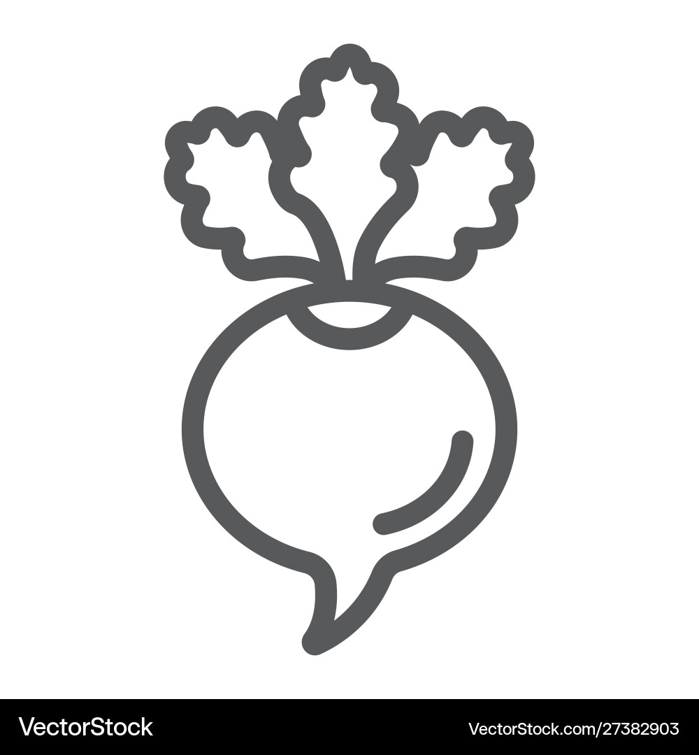 Beetroot line icon beet and vegetable vitamin Beetroot line icon beet and vegetable vitamin vector image