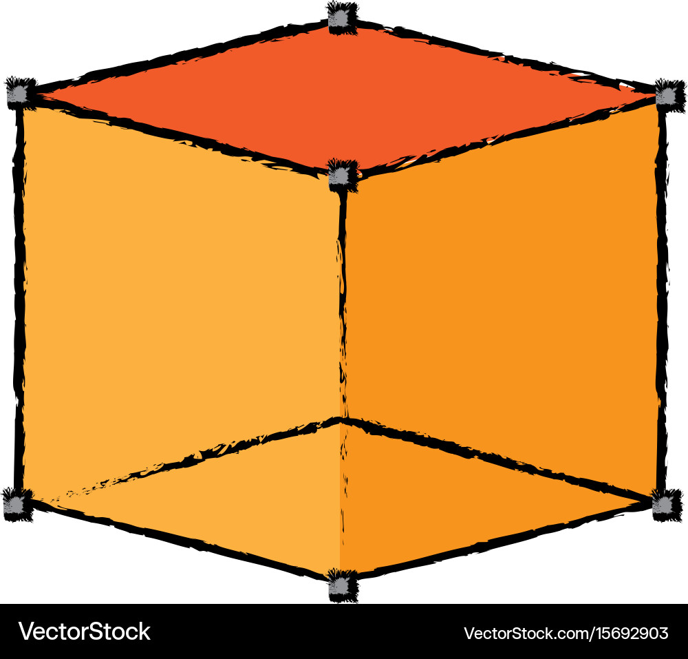Cube 3d graph design element vector image