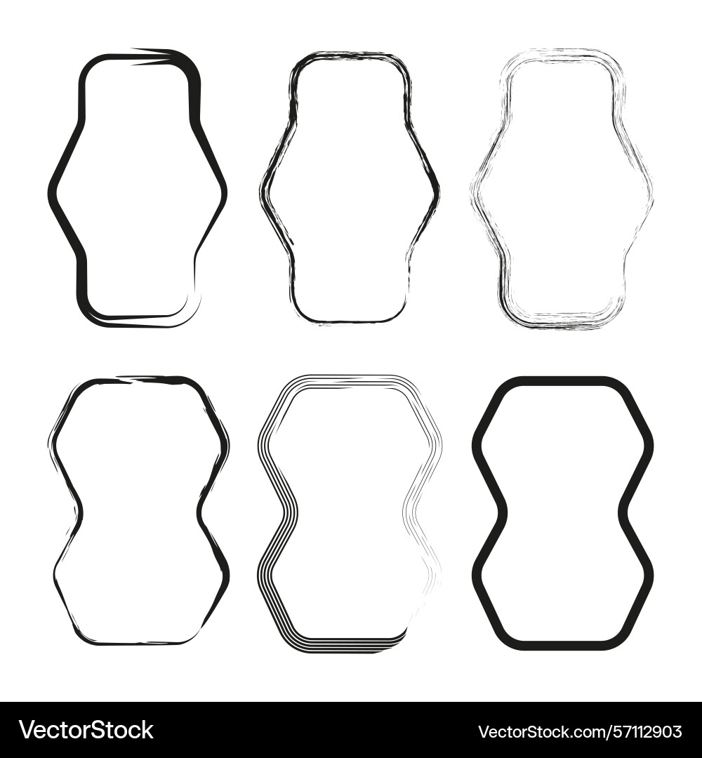 Curved shape figure abstract form outline blob Curved shape figure abstract form outline blob vector image