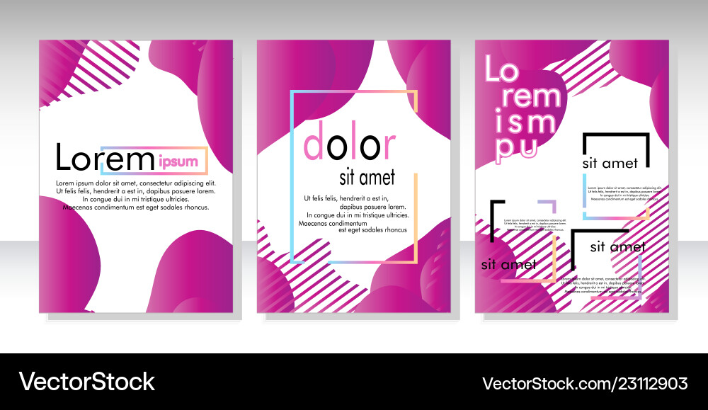 Dynamic style banner design set with fluid Dynamic style banner design set with fluid vector image