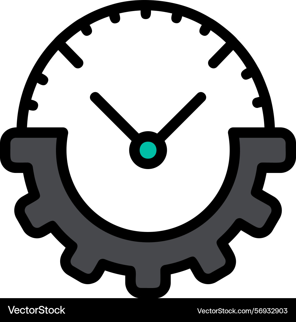 Efficiency line filled style icon design vector image