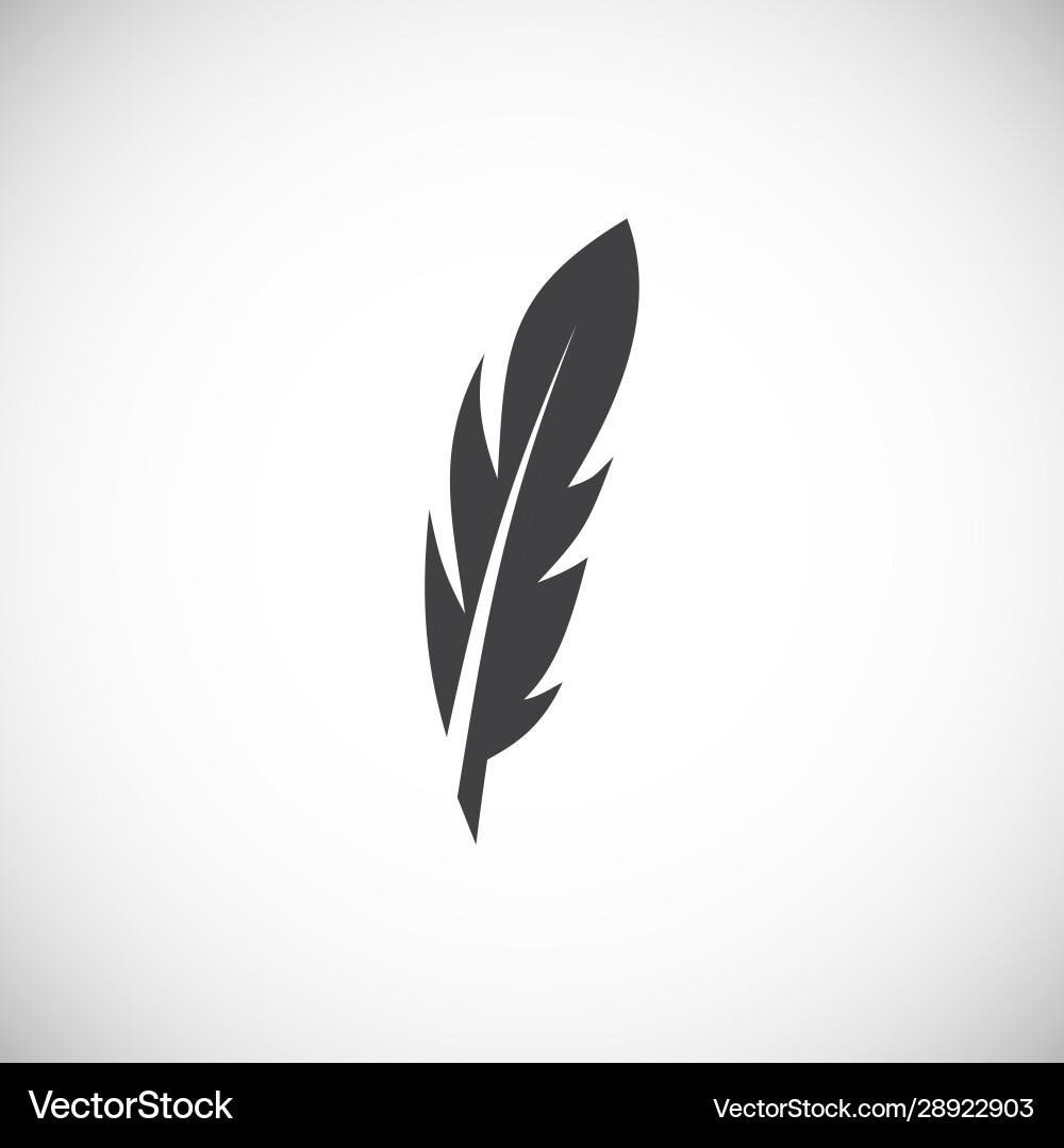 Feather icon on background for graphic and web Feather icon on background for graphic and web vector image