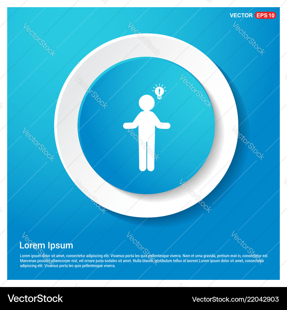 Man with idea icon Man with idea icon vector image