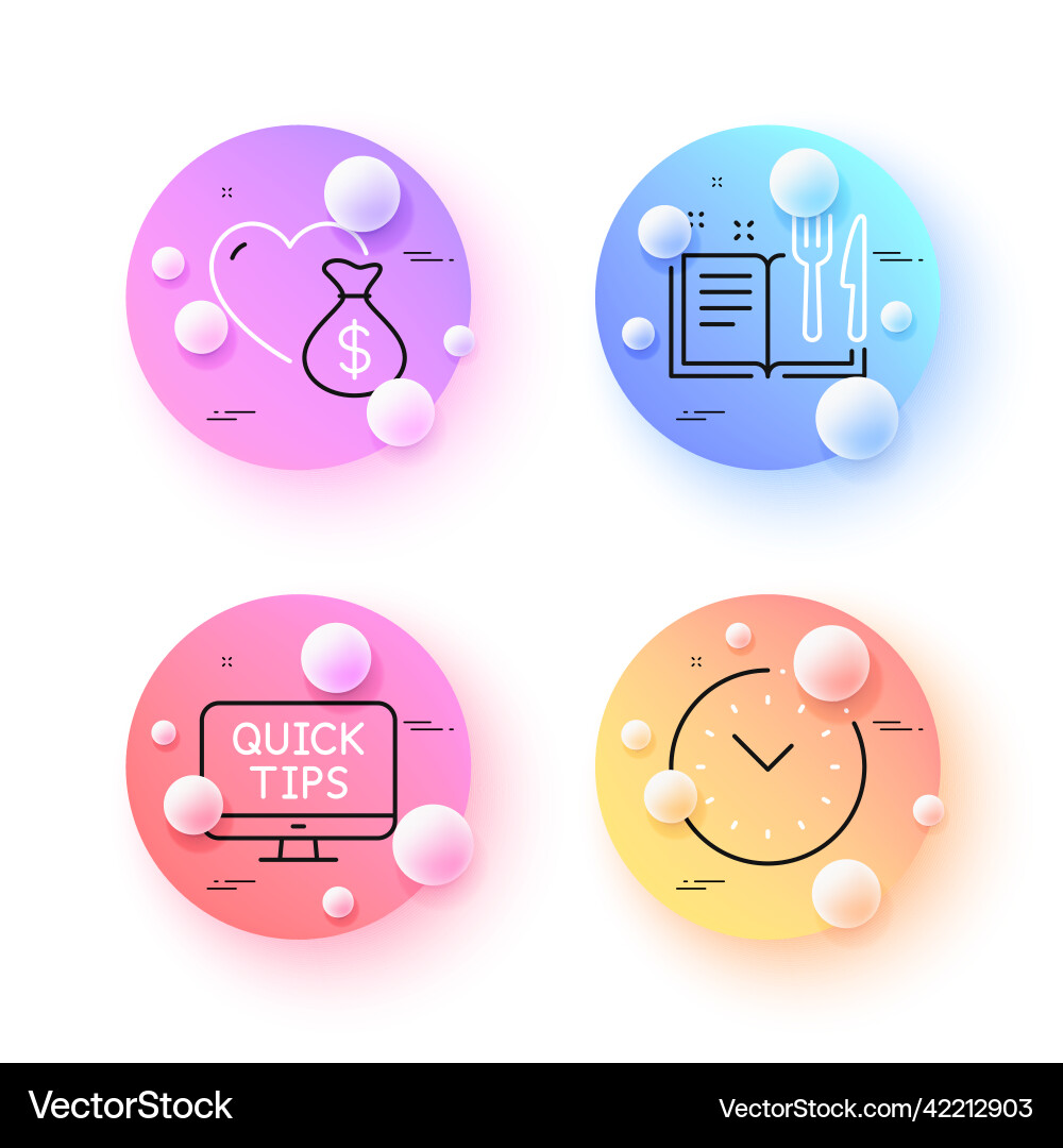 Recipe book donation and web tutorials minimal Recipe book donation and web tutorials minimal Vector Image