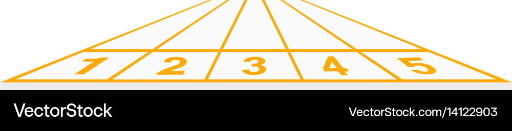 Running Track with Numbers vector image