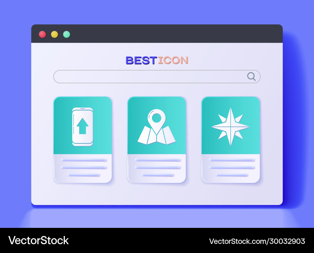 Set folded map with location marker infographic Vector Image