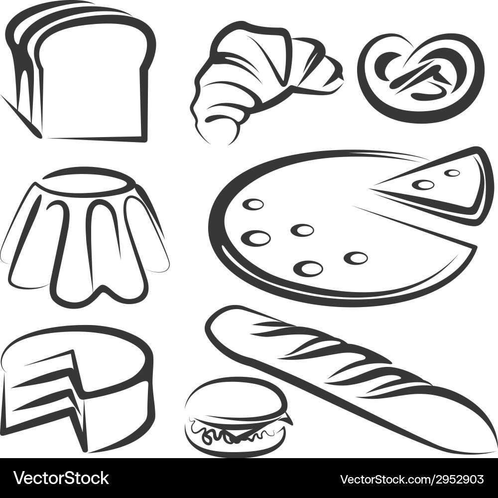 Set of baking items Vector Image