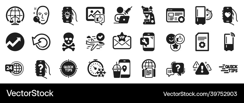 Set of technology icons such as help app file Set of technology icons such as help app file vector image