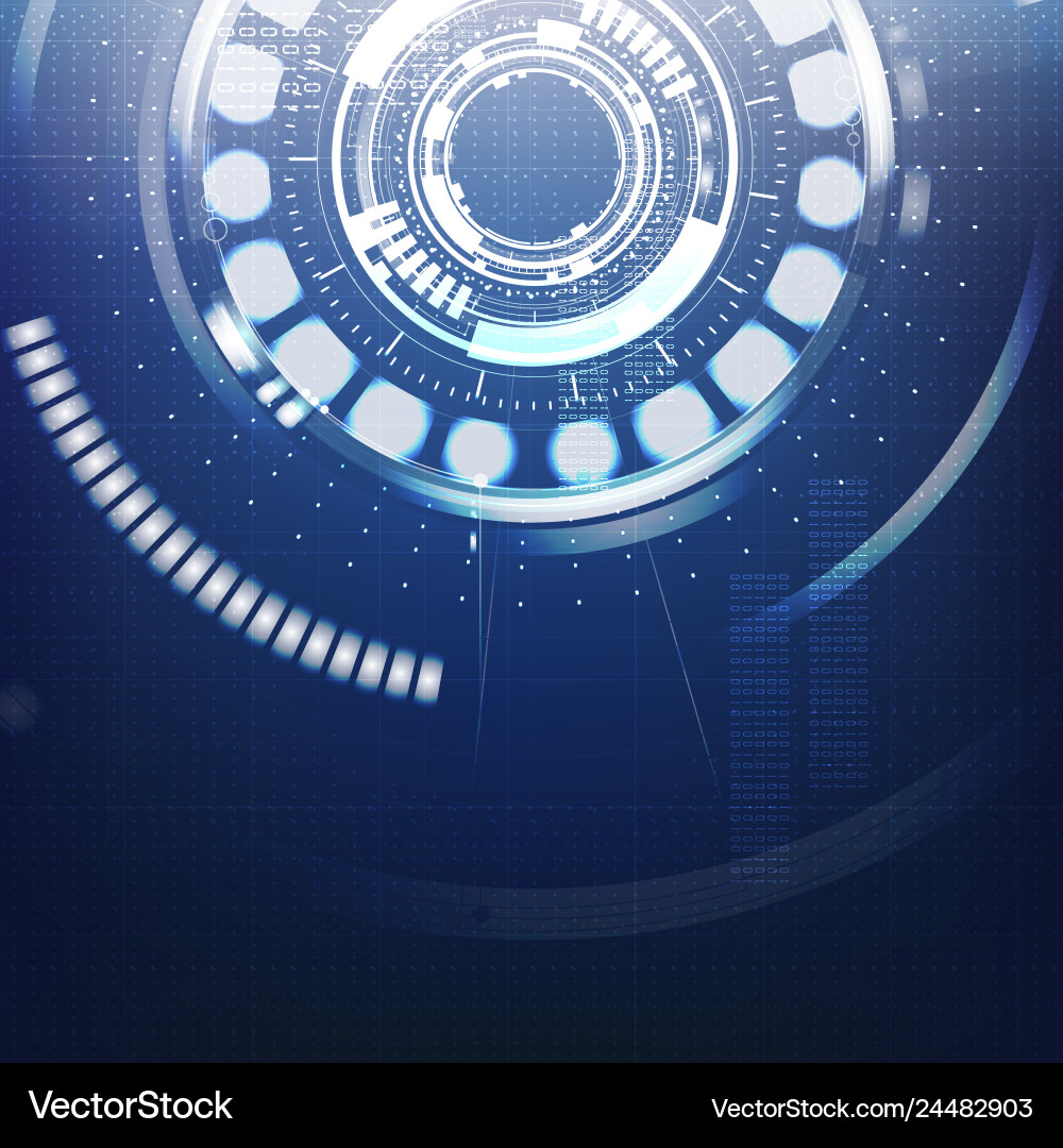 Technological future connection interface system Technological future connection interface system vector image