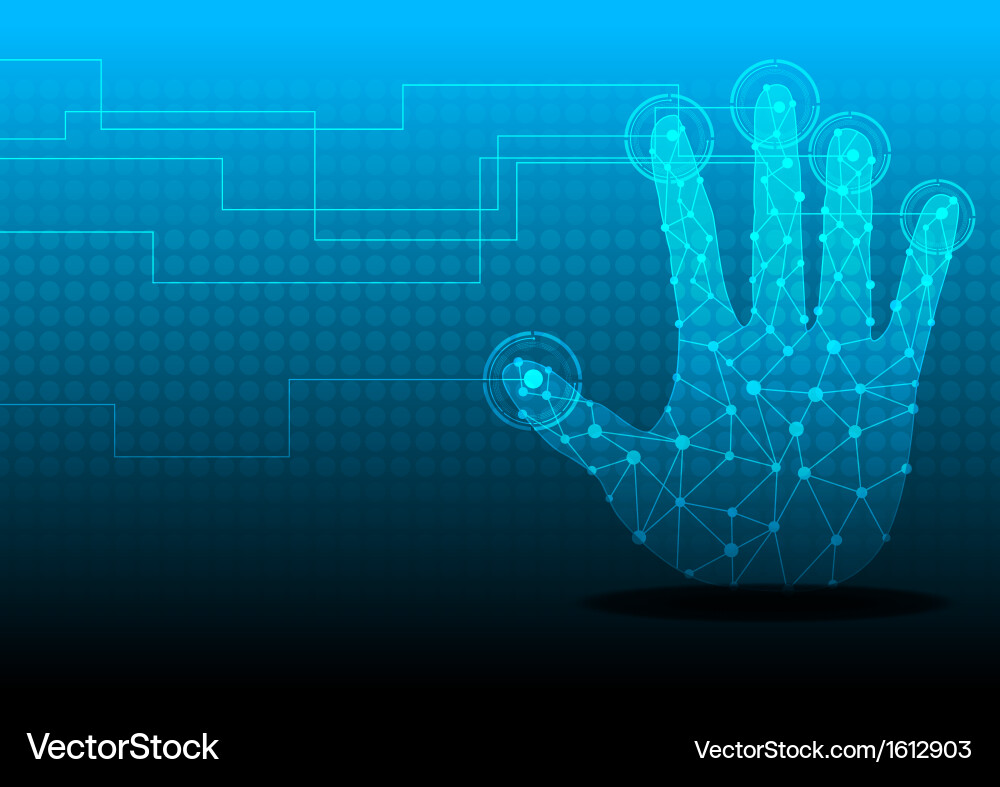 Touch Screen Interface - Digital Button vector image