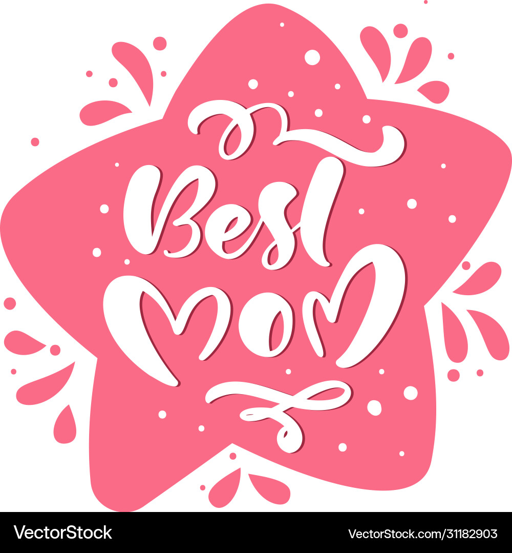 Zitat beste Mutter in roter Form Stern Zitat beste Mutter in roter Form Stern vektorbild