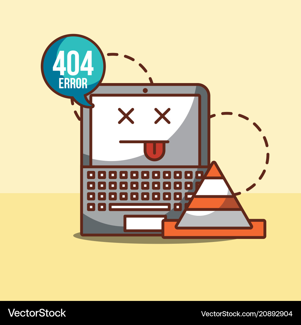 404 error page not found vector image