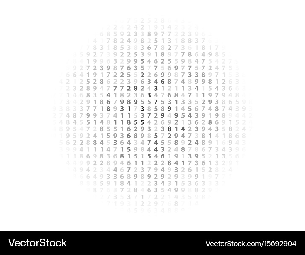 Abstract big data numeric Vector Image