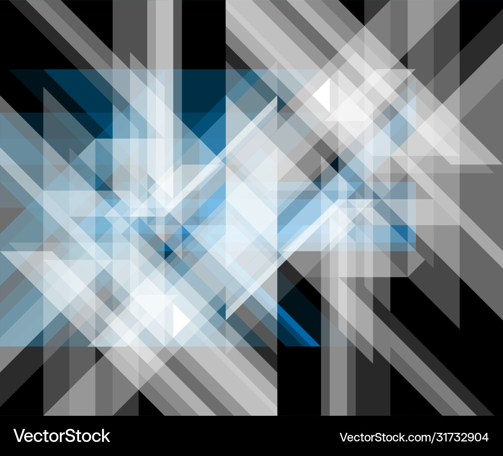 Abstract geometric banner with triangular pattern Vector Image