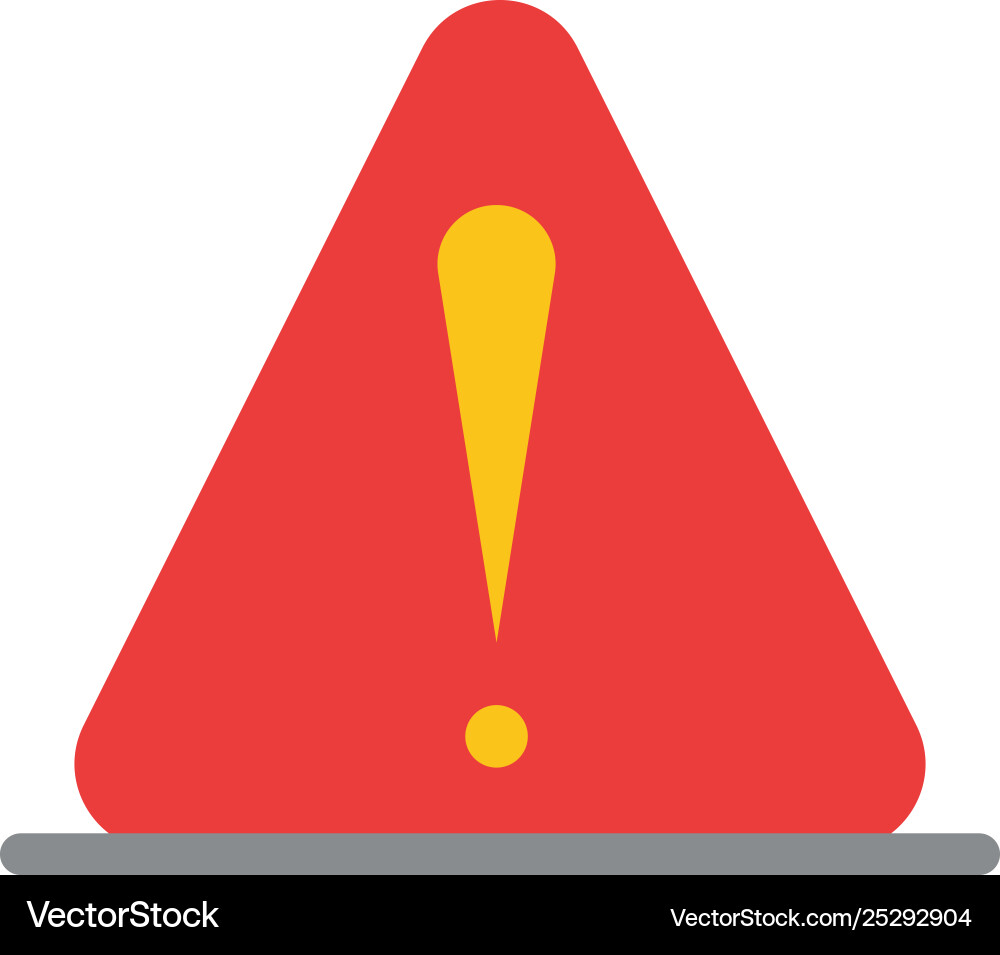 Alert danger warning logistic flat color icon Vector Image