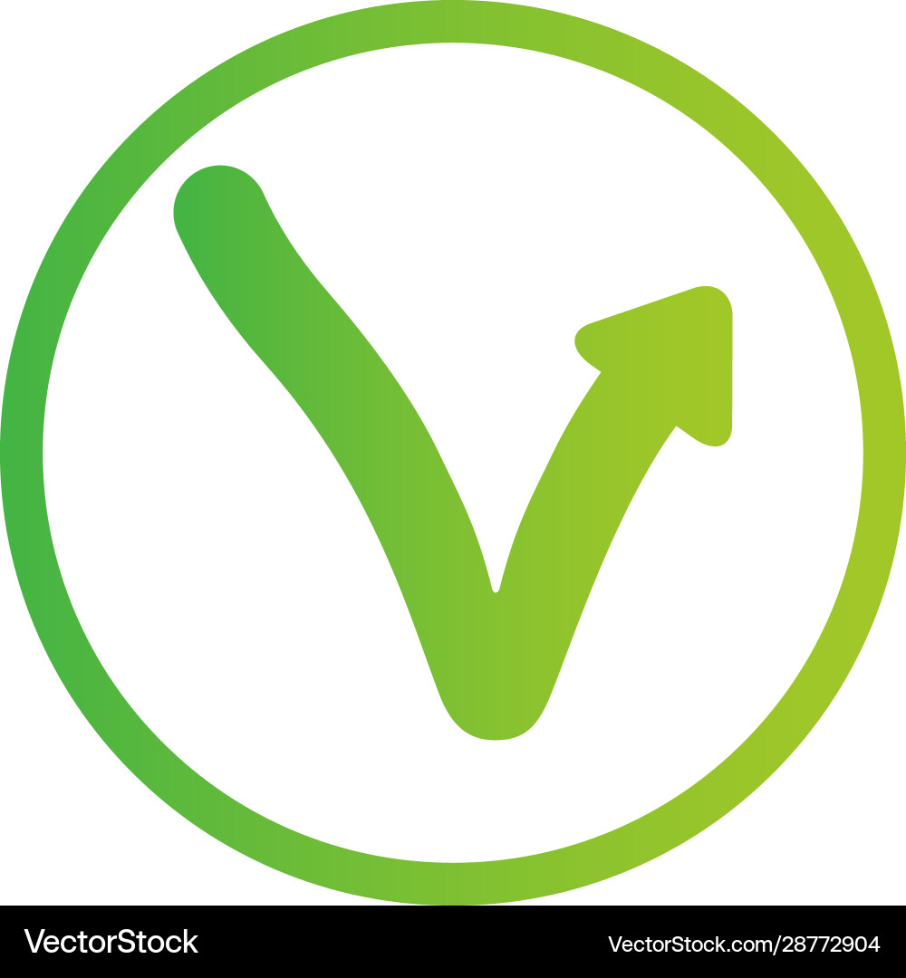 Check mark arrow icon flat design style stock Check mark arrow icon flat design style stock vector image