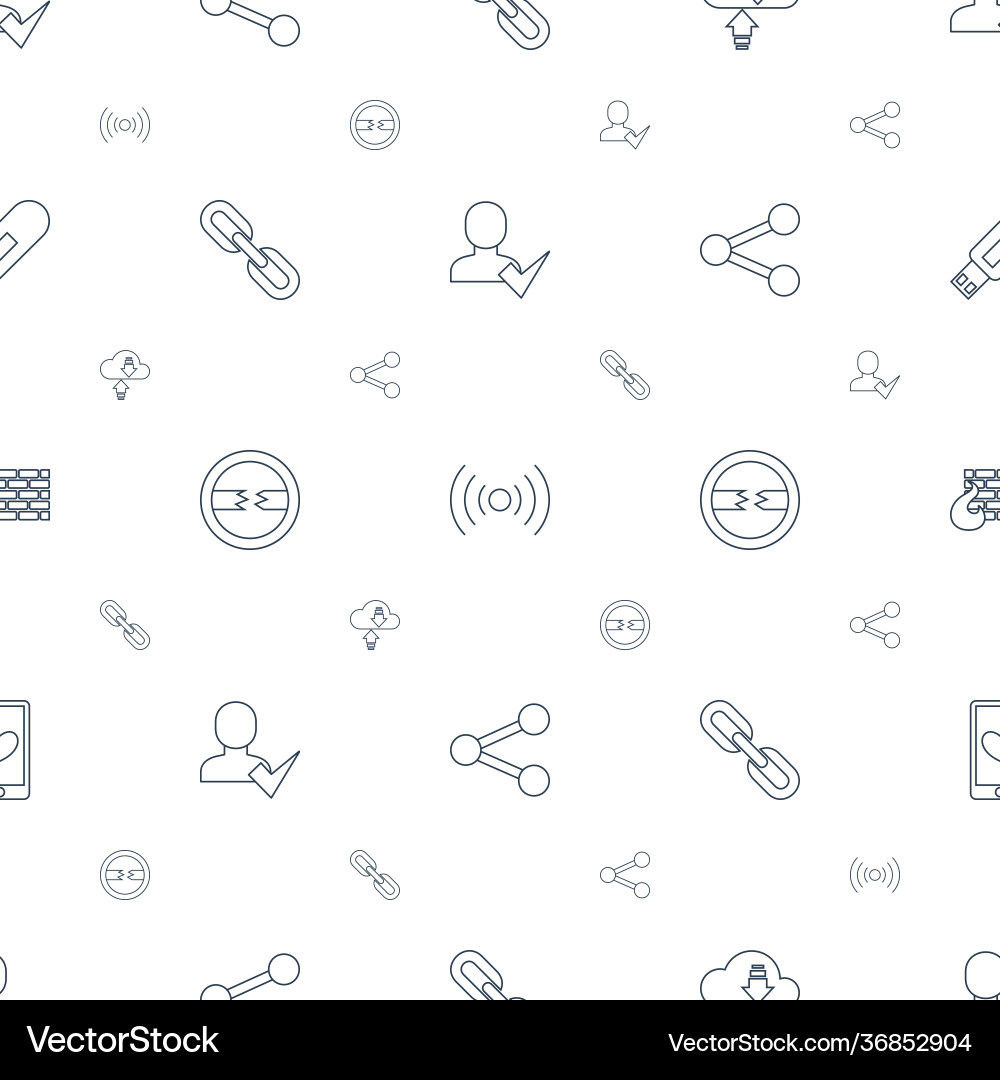 Connection icons pattern seamless white background Connection icons pattern seamless white background vector image